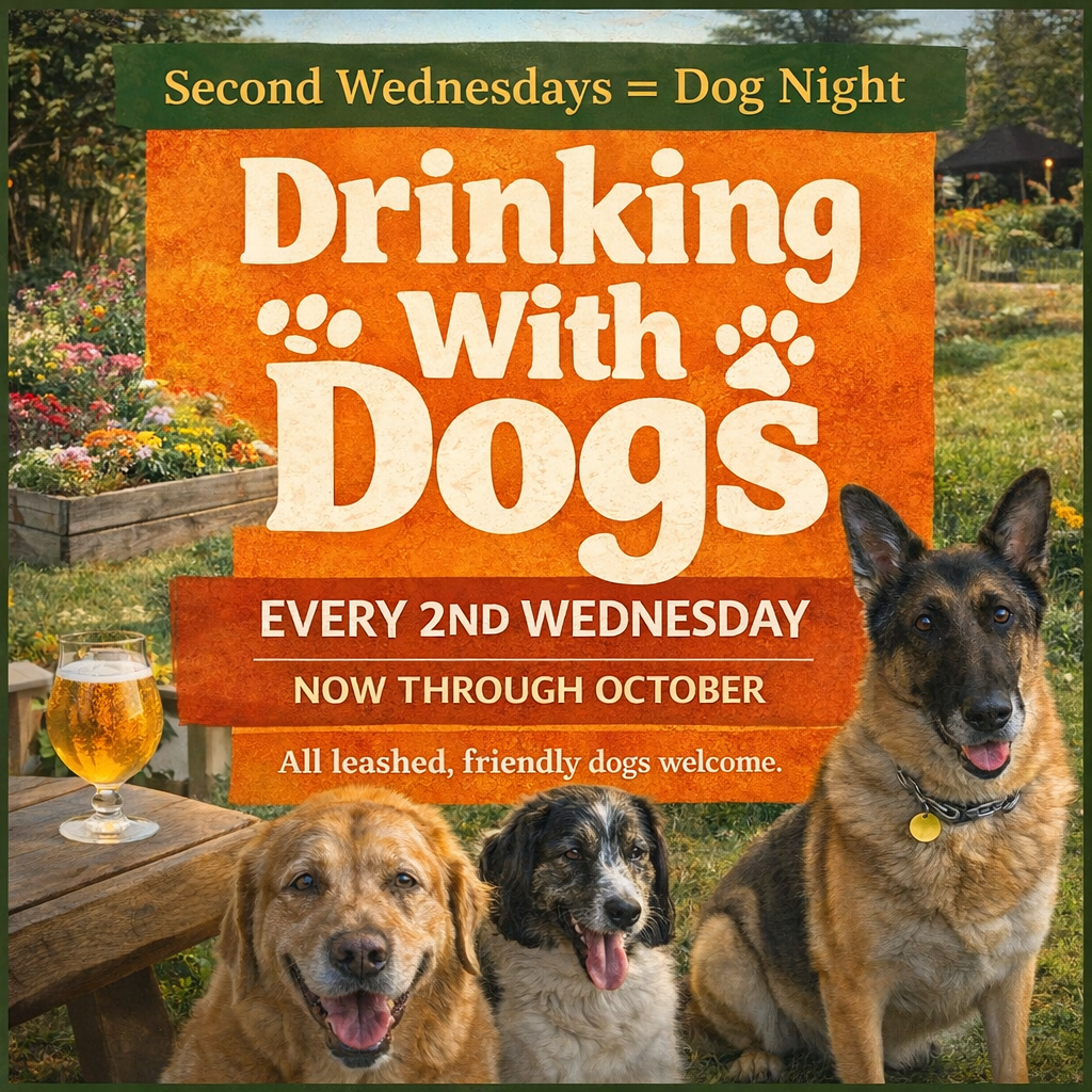Drinking with dogs event poster