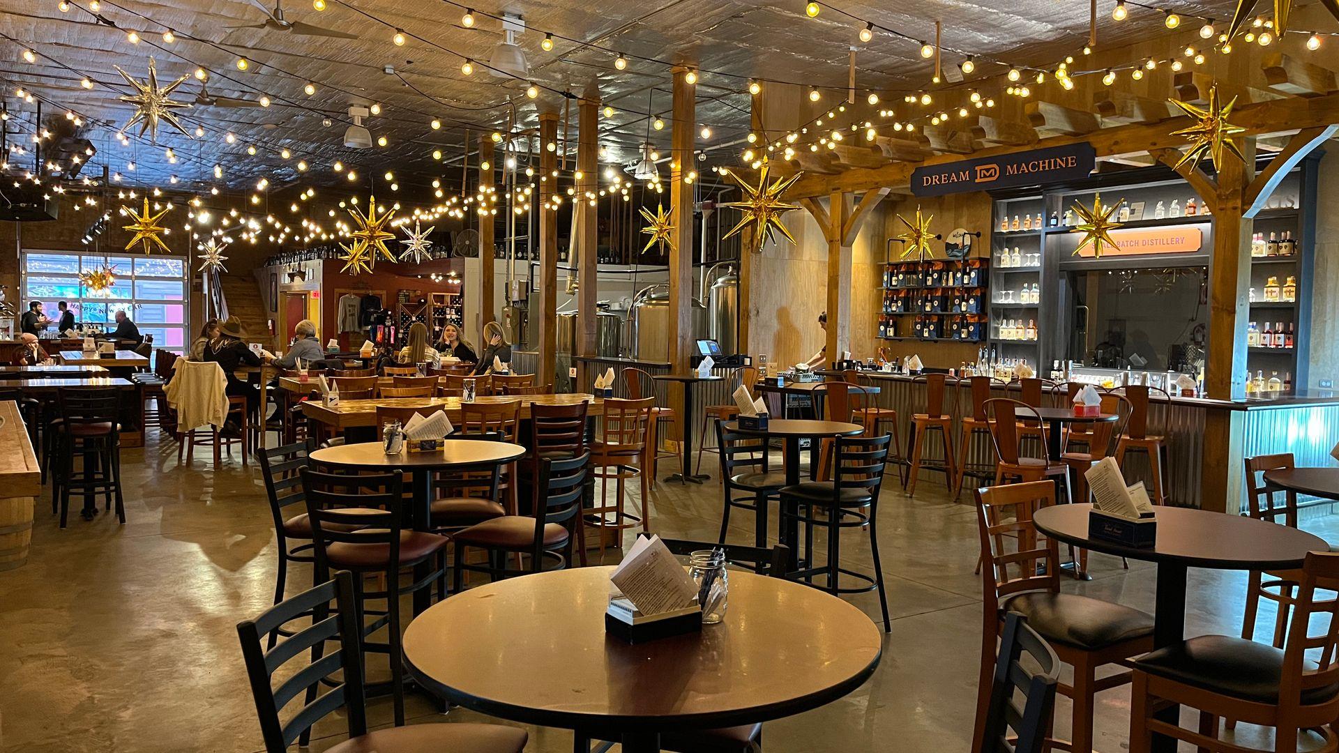 Taproom seating areas