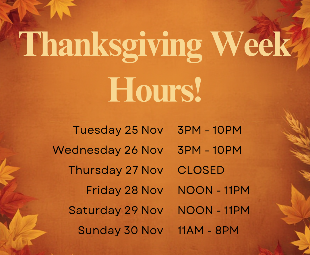 Fenton Winery & Brewery Taproom Thanksgiving hours